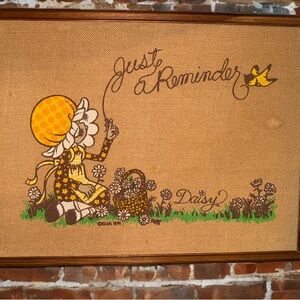 Daisy Vintage Wall Art with Yellow and Brown Accents